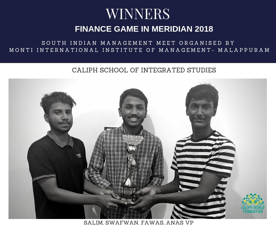 Jr Caliphs Won First prize in Finance event 